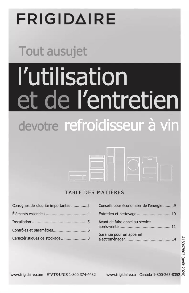 Image de la première page du manuel de l'appareil FRWW3433AV