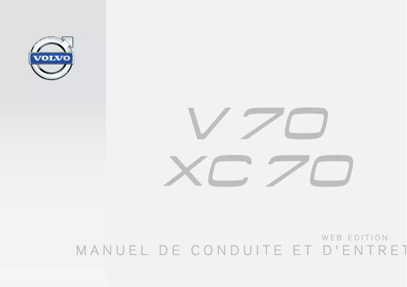 Image de la première page du manuel de l'appareil V70 (2014)