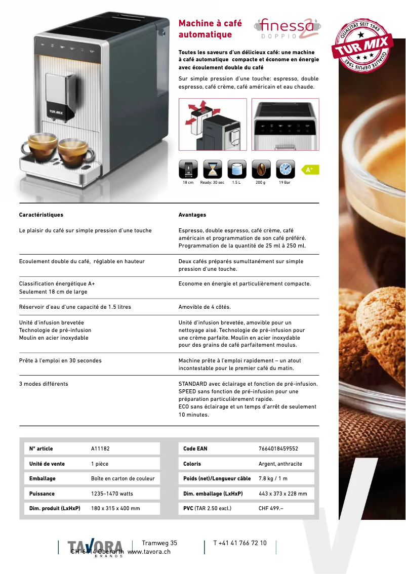 Image de la première page du manuel de l'appareil Finessa Doppio