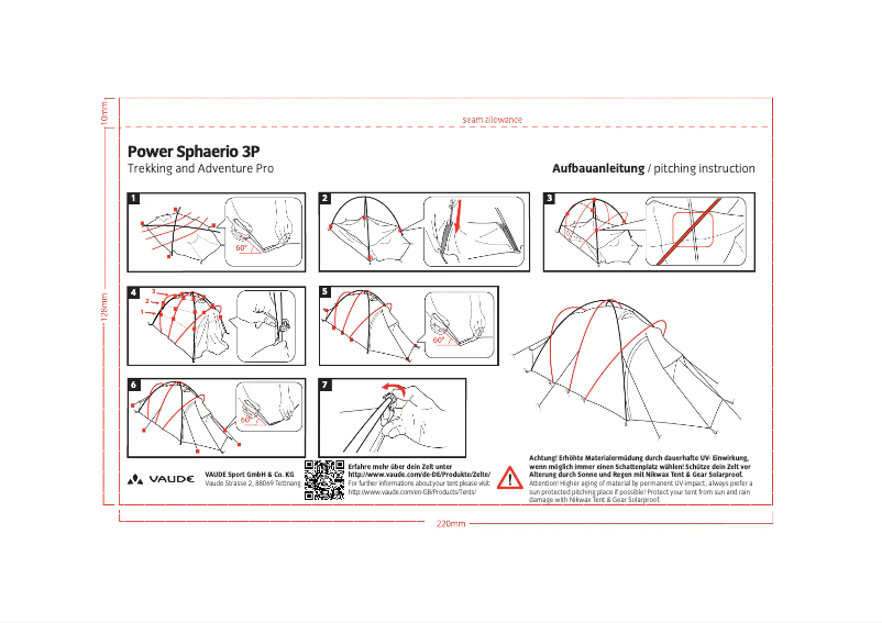 Page 1 de la notice Manuel utilisateur Vaude Power Sphaerio 3P