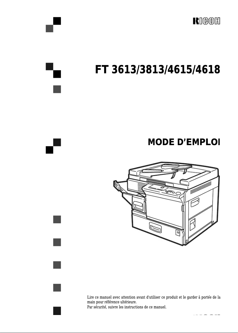 Image de la première page du manuel de l'appareil FT 4618