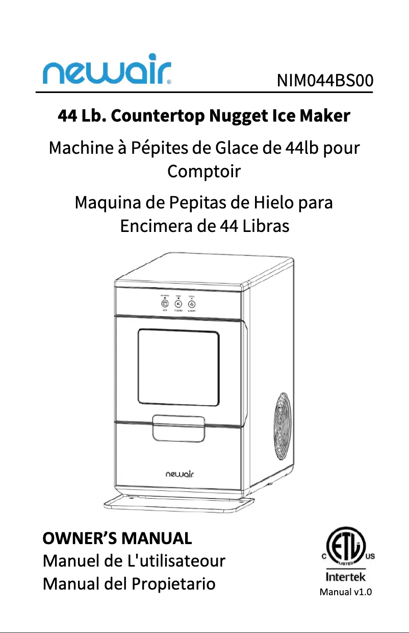 Page n°1 - Manuel utilisateur NewAir NIM044BS00