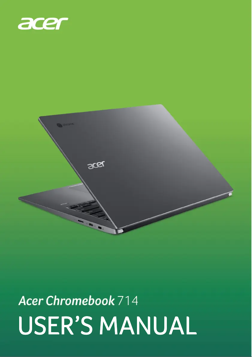 Página 1 del manual Manual de usuario Acer Chromebook 714