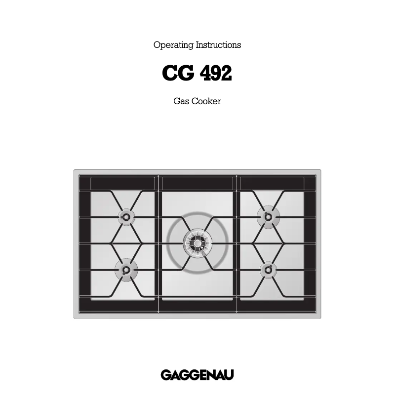 Página 1 del manual Manual de usuario Gaggenau CG 492