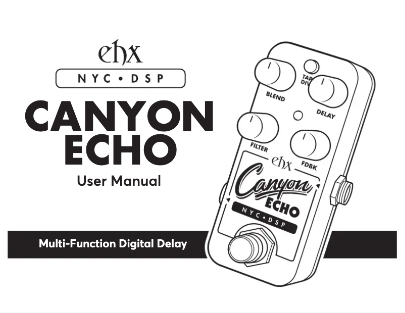 Page 1 de la notice Manuel utilisateur Electro Harmonix Canyon Echo