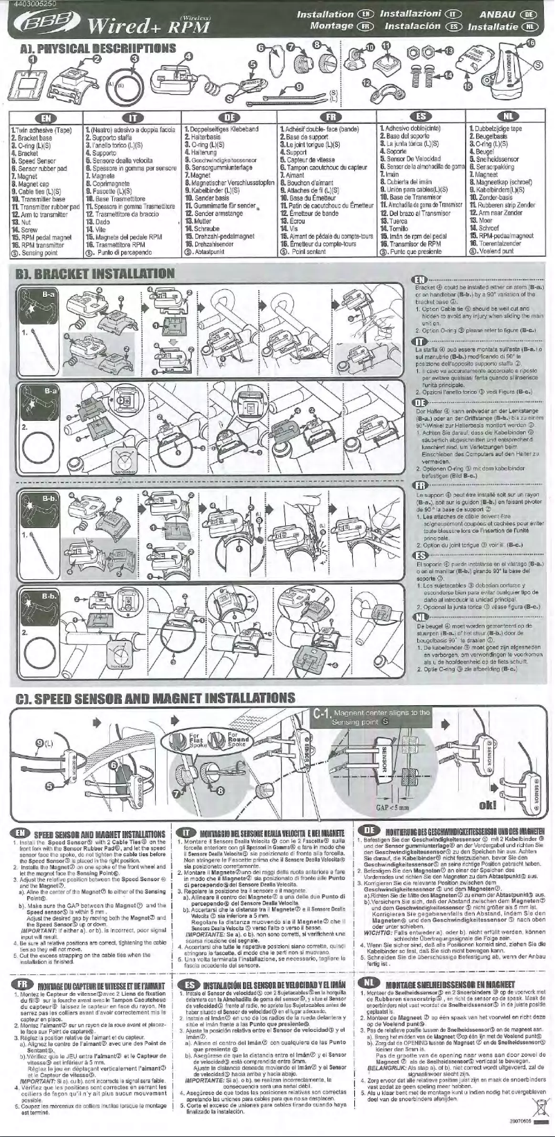 Page 1 de la notice Manuel utilisateur BBB BCP-04