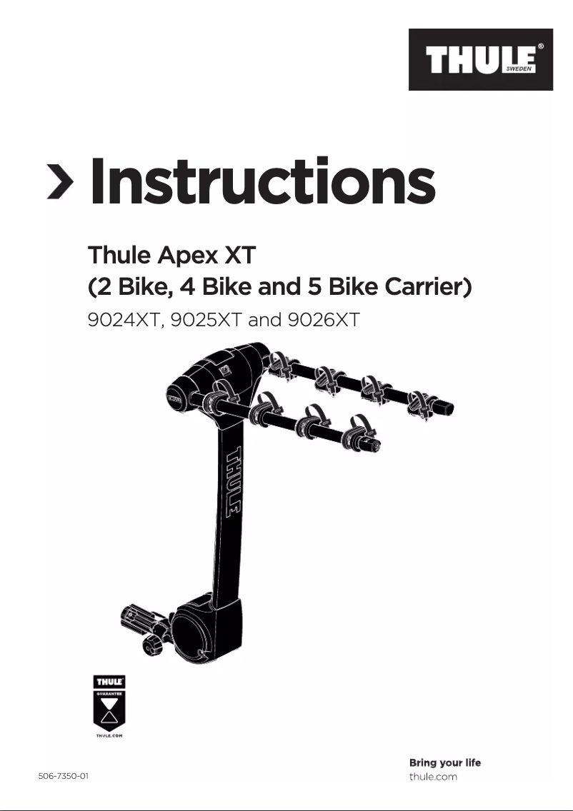 Page 1 de la notice Manuel utilisateur Thule Apex XT 2