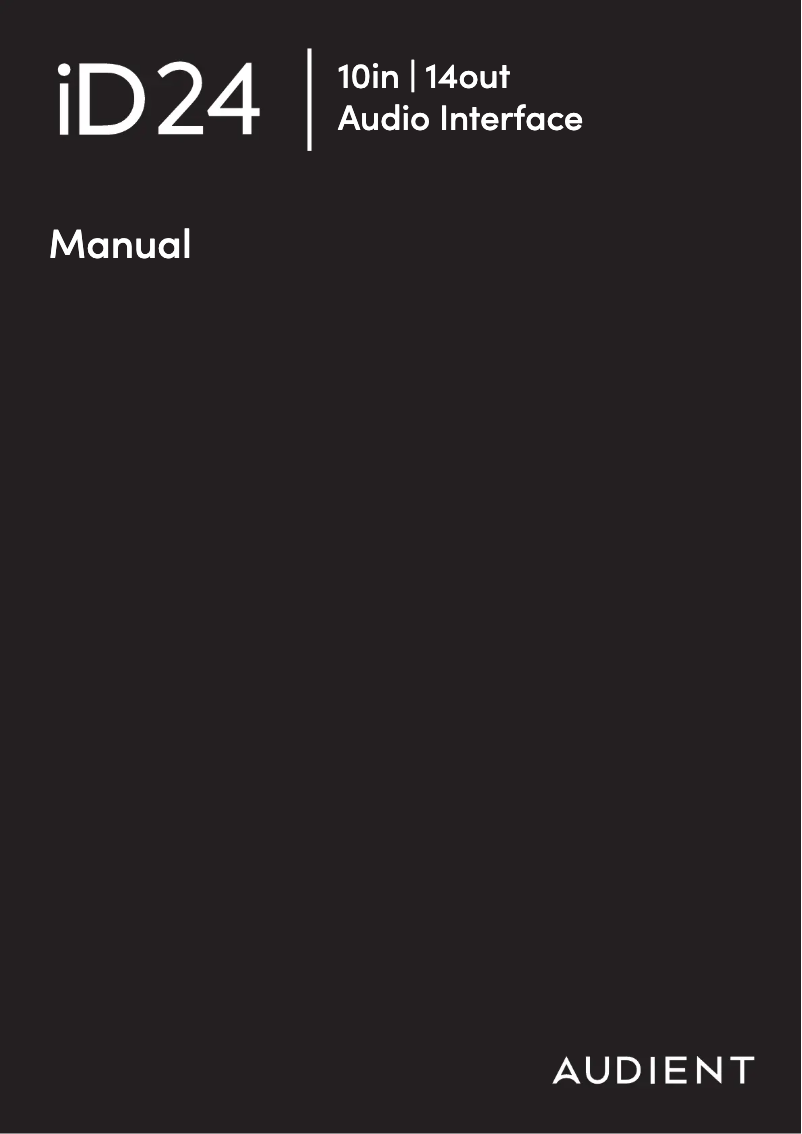 Imagen de la primera página del manual del dispositivo iD24