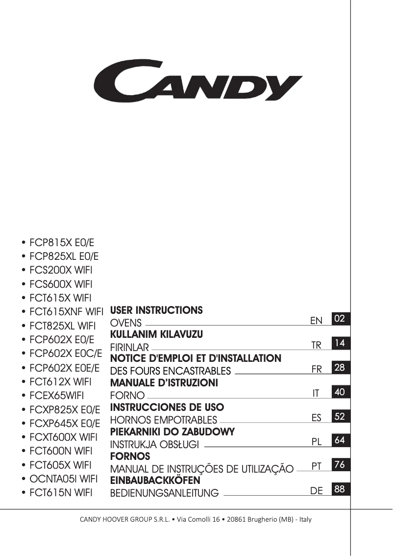 Page n°1 - Manuel utilisateur Candy FCS600X WIFI