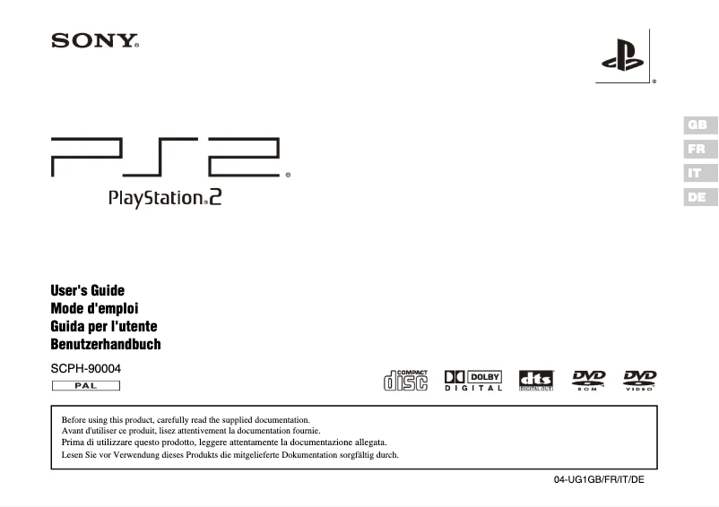 Página 1 del manual Manual de usuario Sony PlayStation 2