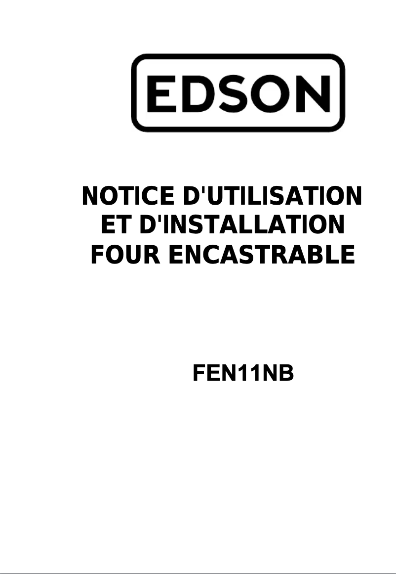 Page n°1 - Manuel utilisateur Edson FEN11NB
