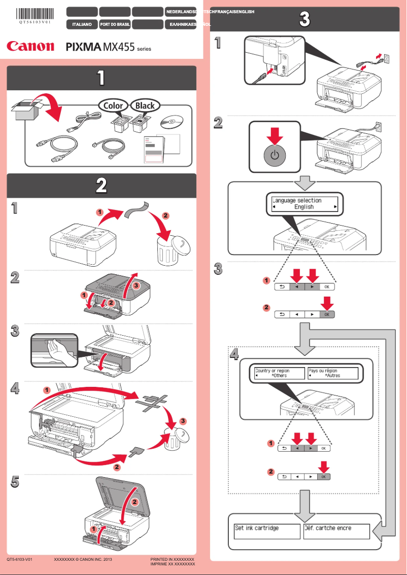 Page 1 de la notice Manuel utilisateur Canon Pixma MX455
