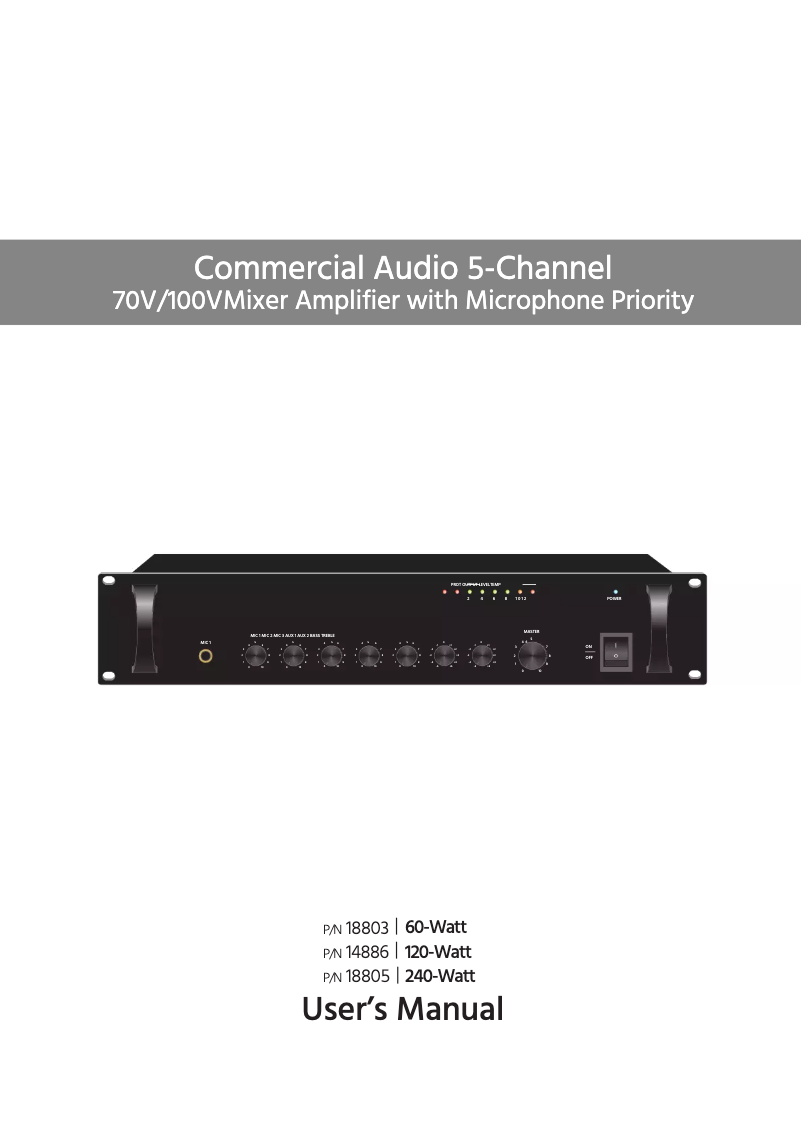 Page n°1 - Manuel utilisateur Monoprice 14886