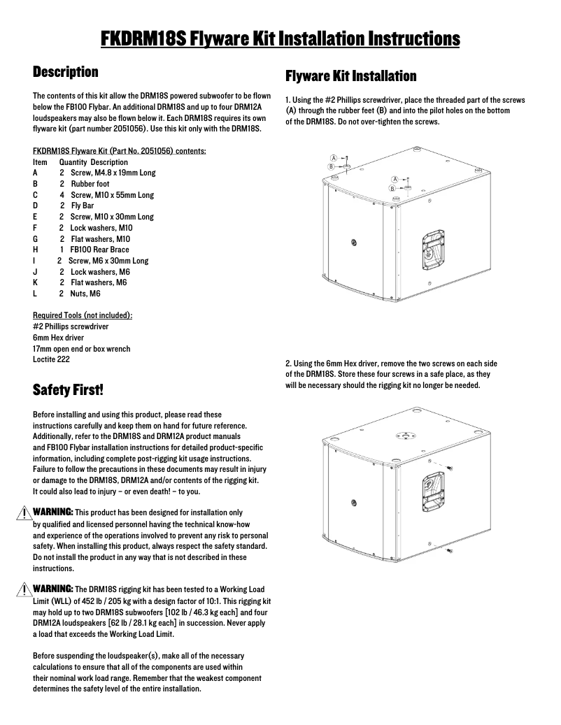 Imagen de la primera página del manual del dispositivo FKDRM18S