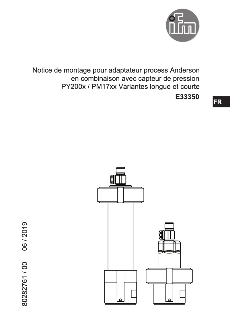Page n°1 - Manuel utilisateur IFM E33350