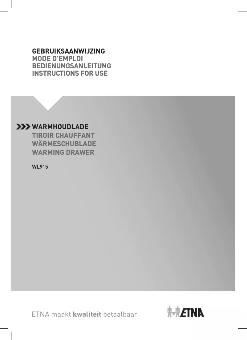 Page 1 de la notice Manuel utilisateur Etna WL915