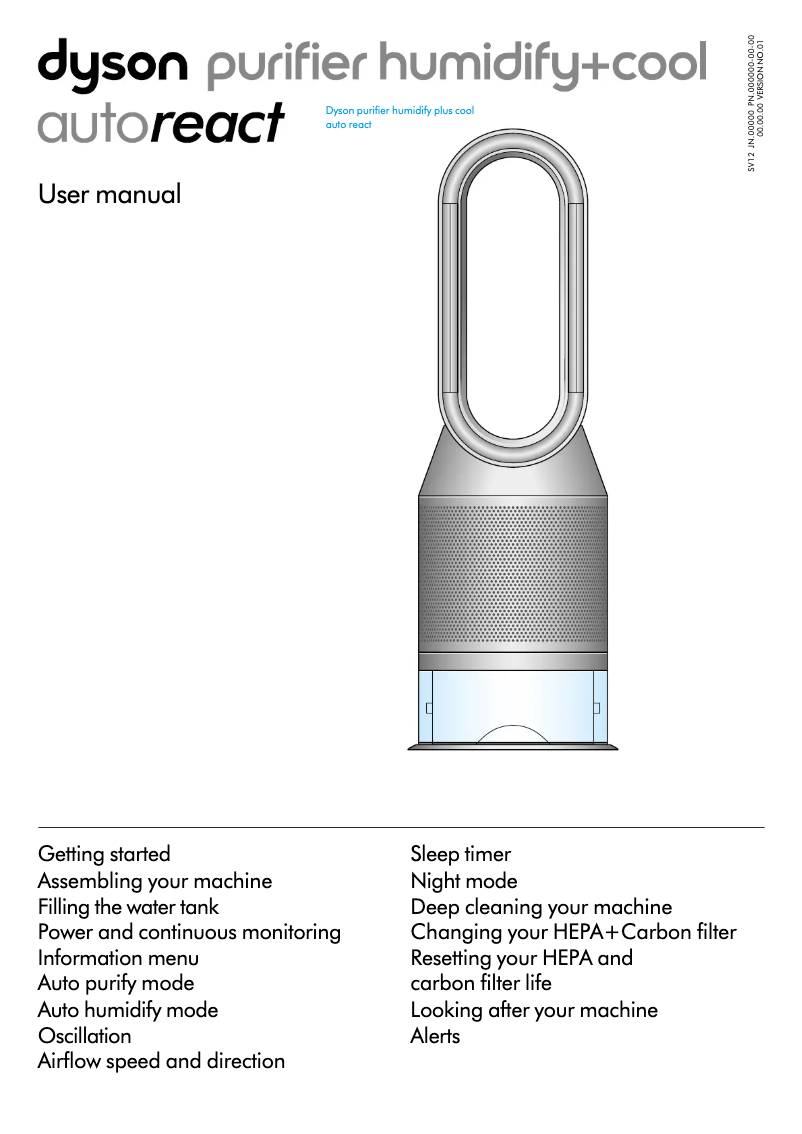Page n°1 - Manuel utilisateur Dyson Purifier Humidify+Cool AutoReact