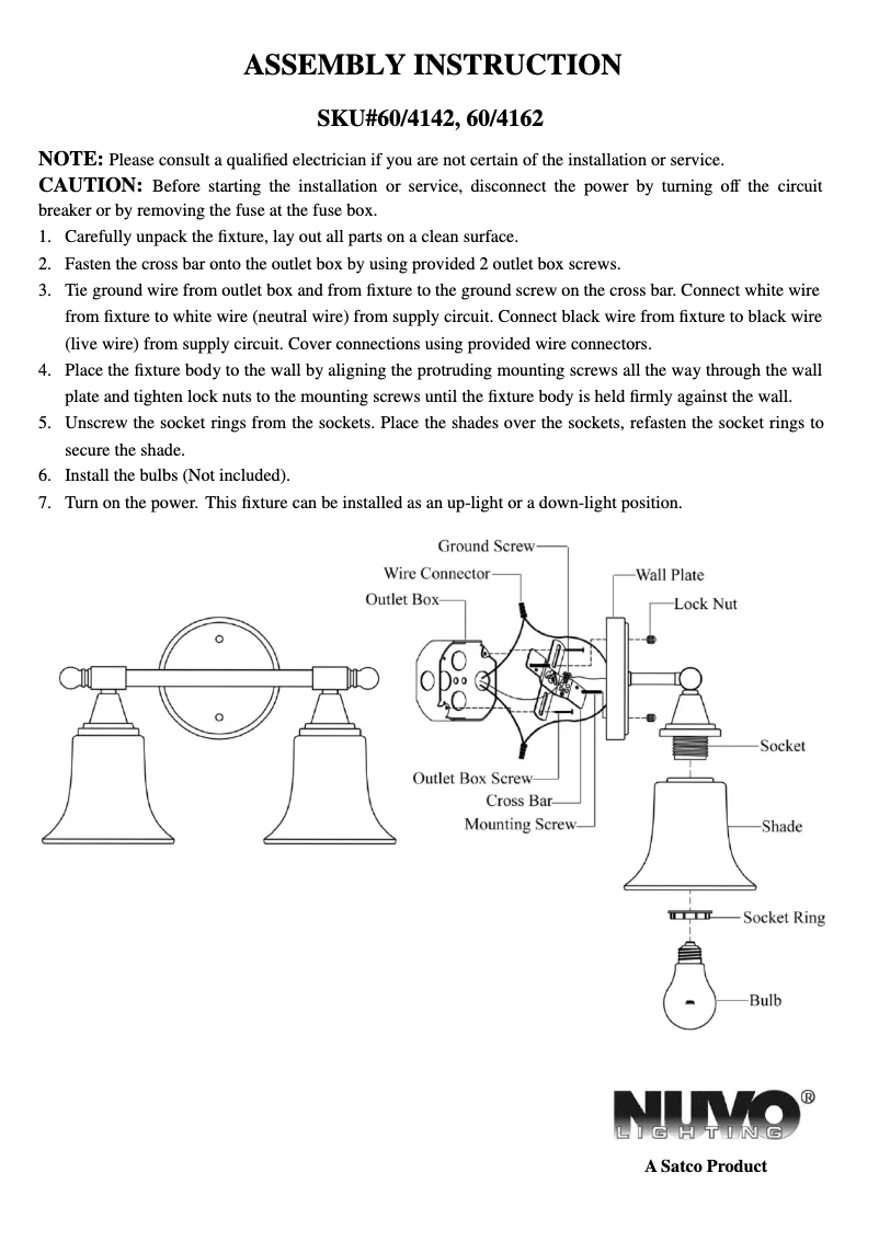 Page n°1 - Manuel utilisateur NUVO Surrey 60/4142