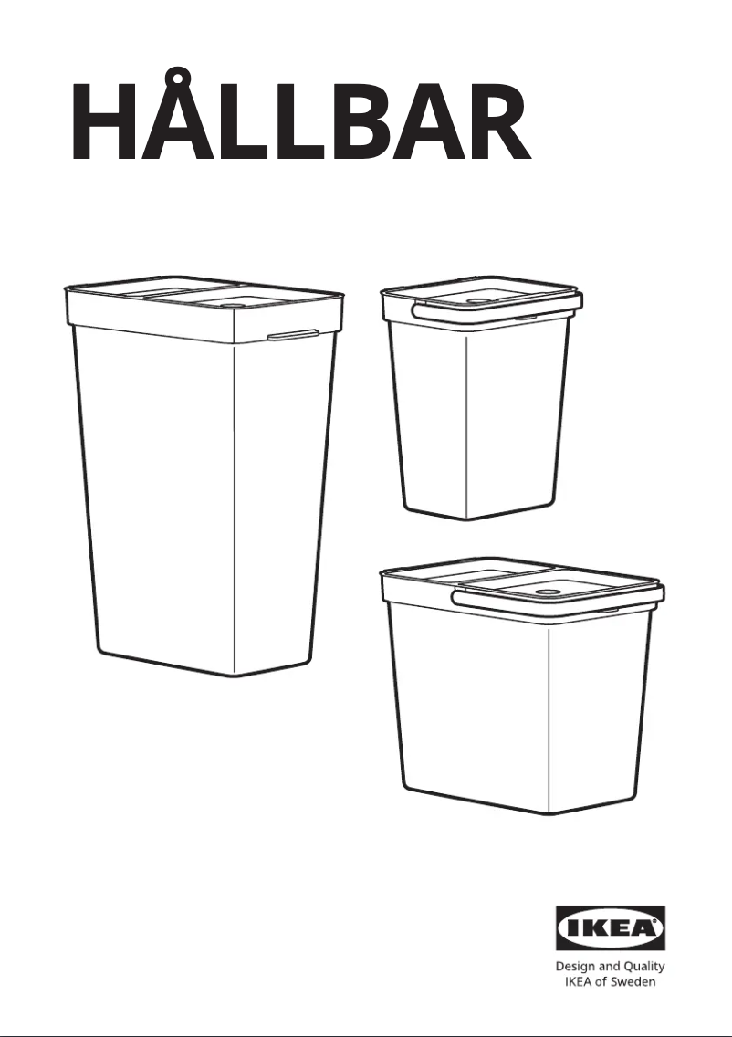 Page 1 de la notice Manuel utilisateur Ikea HÅLLBAR 504.202.06
