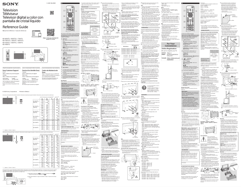Page n°1 - Manuel utilisateur Sony KD-43X77L