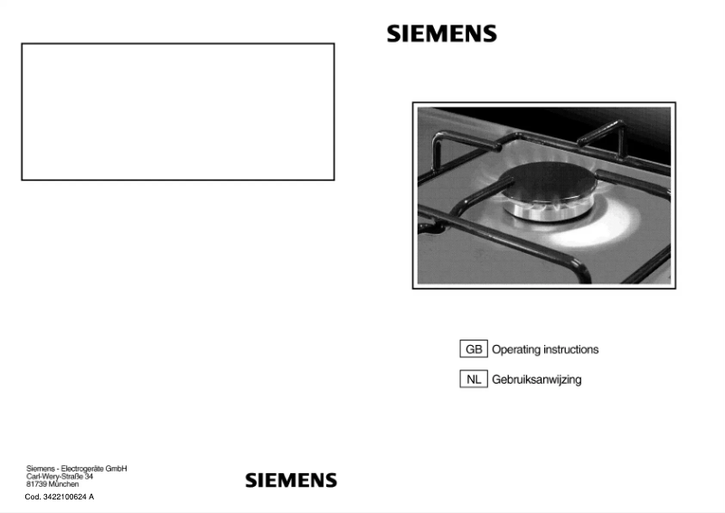 Page n°1 - Mode d'emploi Siemens ER14853NL