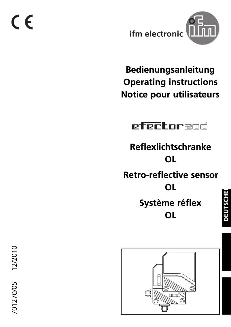 Image de la première page du manuel de l'appareil OL0010