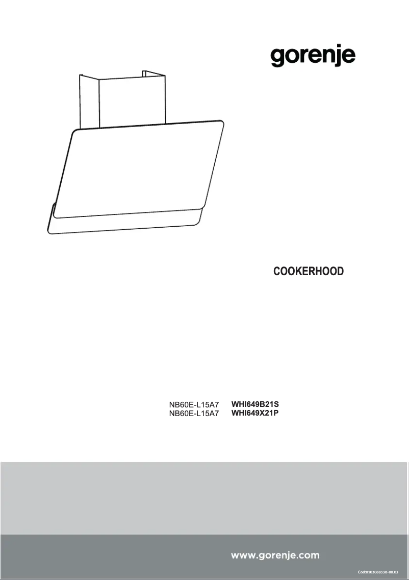 Page n°1 - Manuel utilisateur Gorenje WHI649X21P