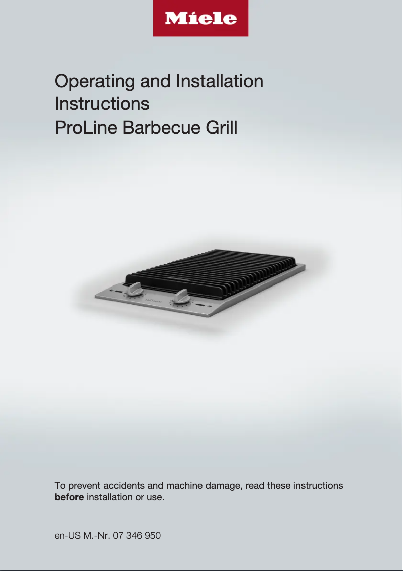 Page n°1 - Manuel utilisateur Miele CS 1322 BG