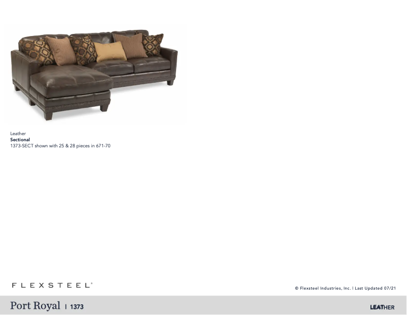 Page n°1 - Manuel utilisateur Flexsteel Port Royal 1373-31