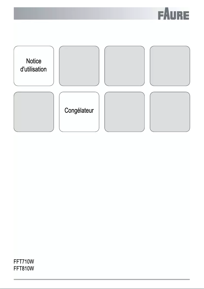 Page n°1 - Manuel utilisateur Faure FFT810W
