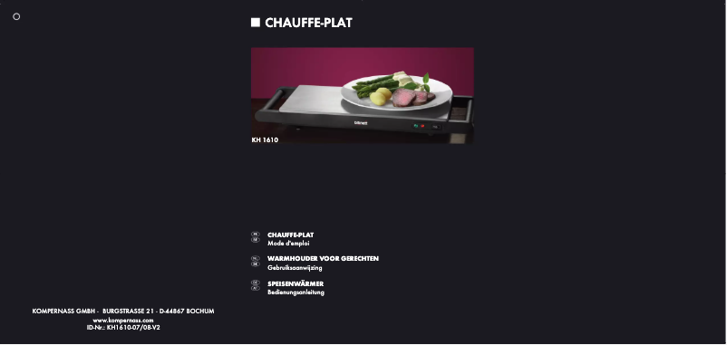 Image de la première page du manuel de l'appareil KH 1610