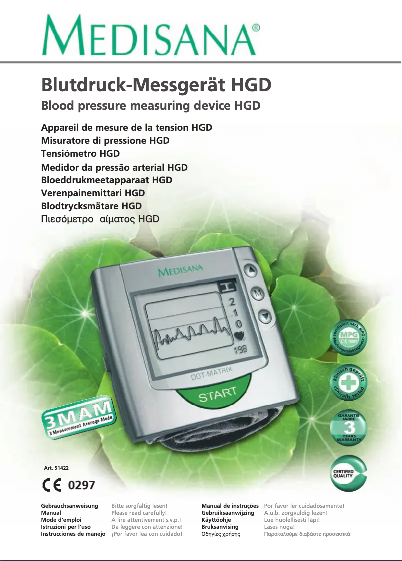 Page n°1 - Manuel utilisateur Medisana HGD