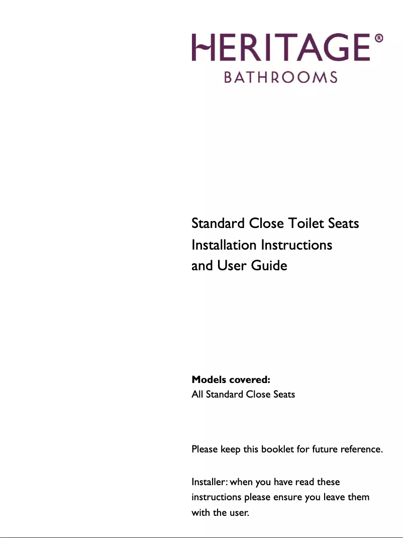 Page 1 de la notice Manuel utilisateur Heritage BLK102