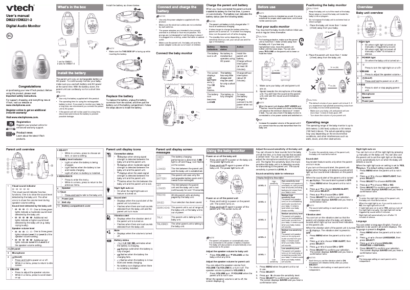 Page 1 de la notice Manuel utilisateur Vtech DM221