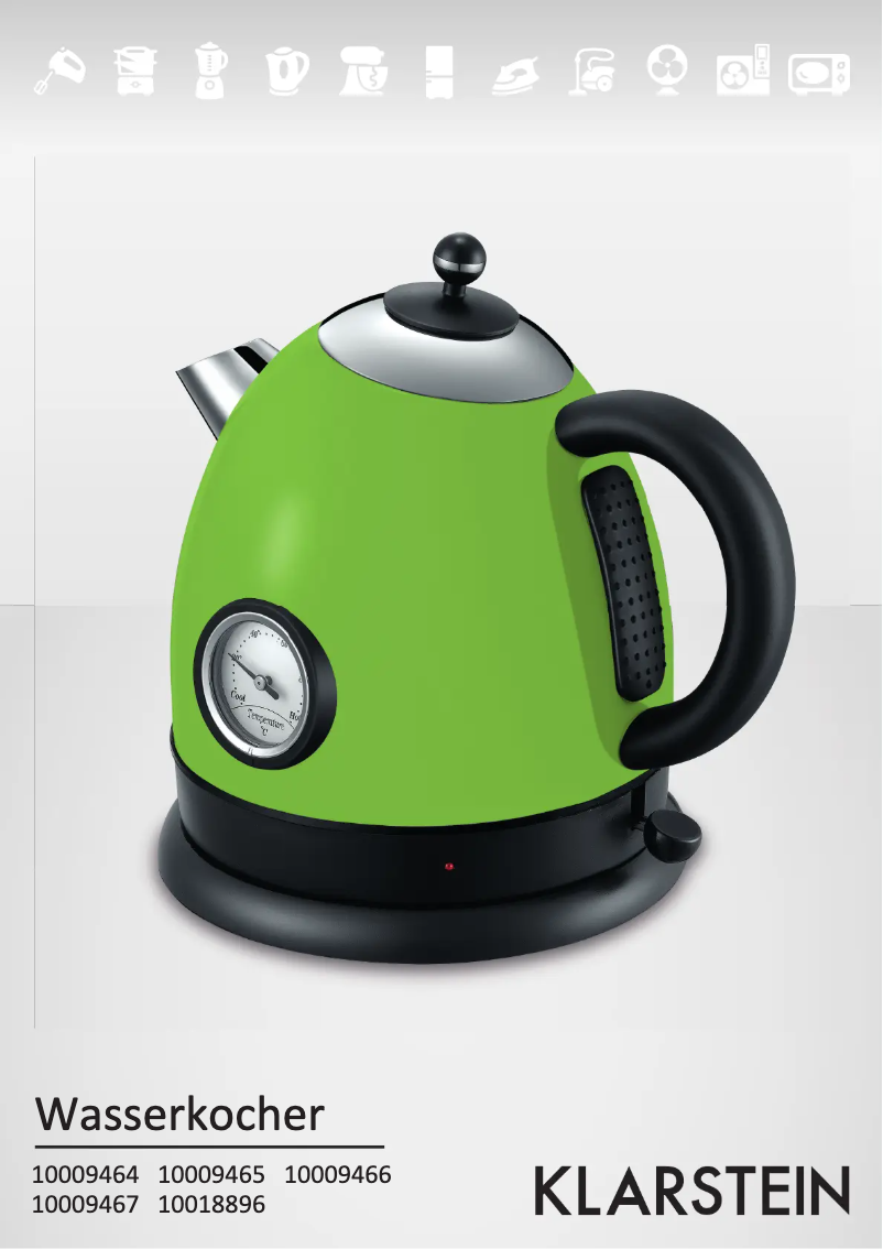 Page 1 de la notice Manuel utilisateur Klarstein 10009464