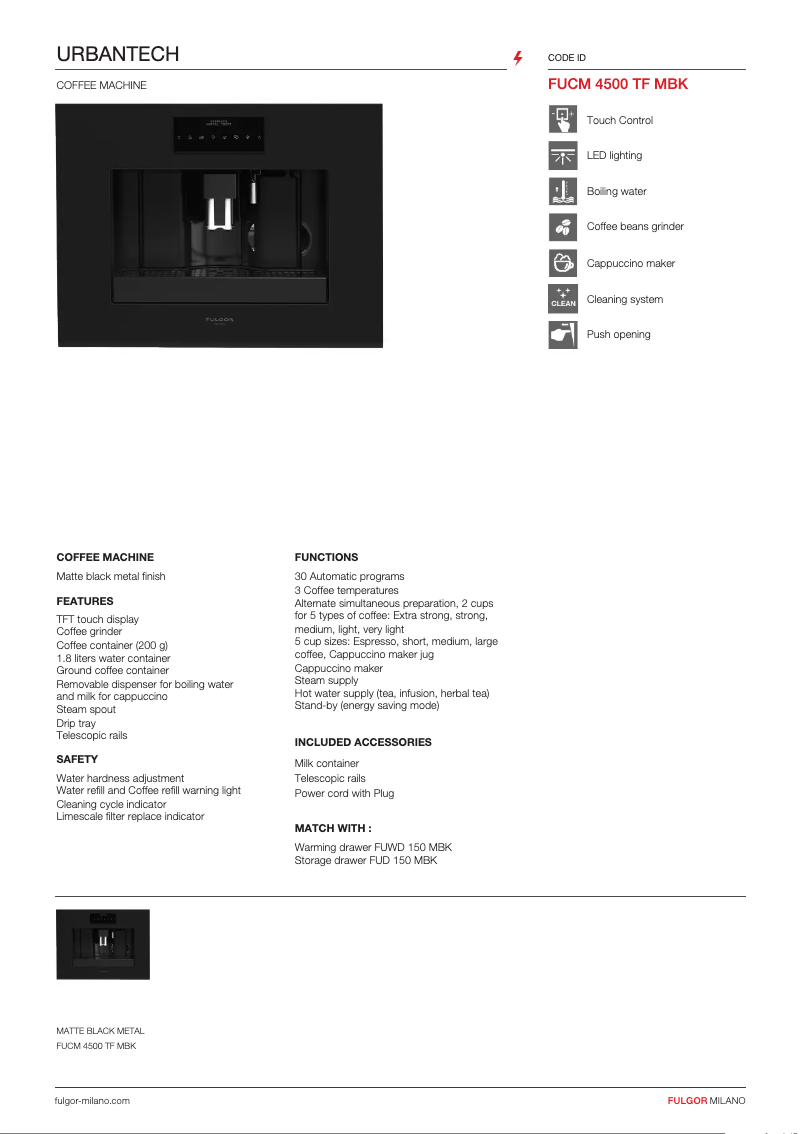 Image de la première page du manuel de l'appareil FUCM 4500 TF MBK