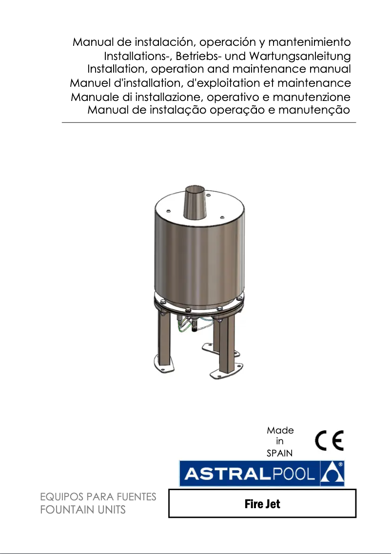 Page n°1 - Manuel utilisateur AstralPool Fire Jet