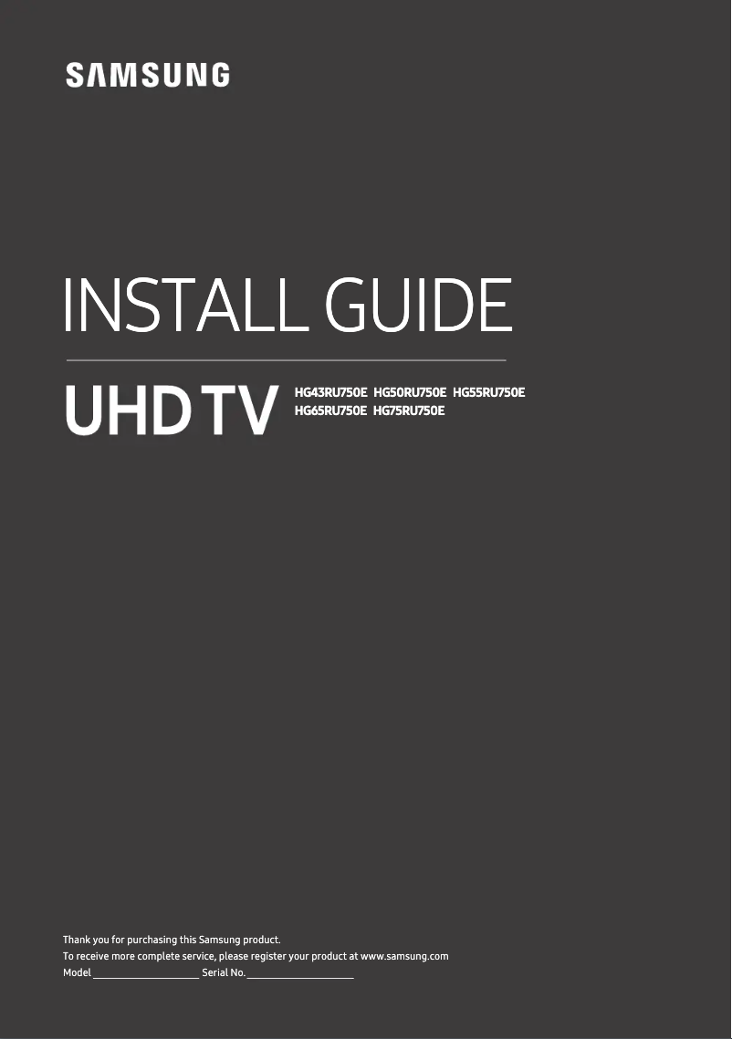 Page 1 de la notice Manuel utilisateur Samsung HRU 750