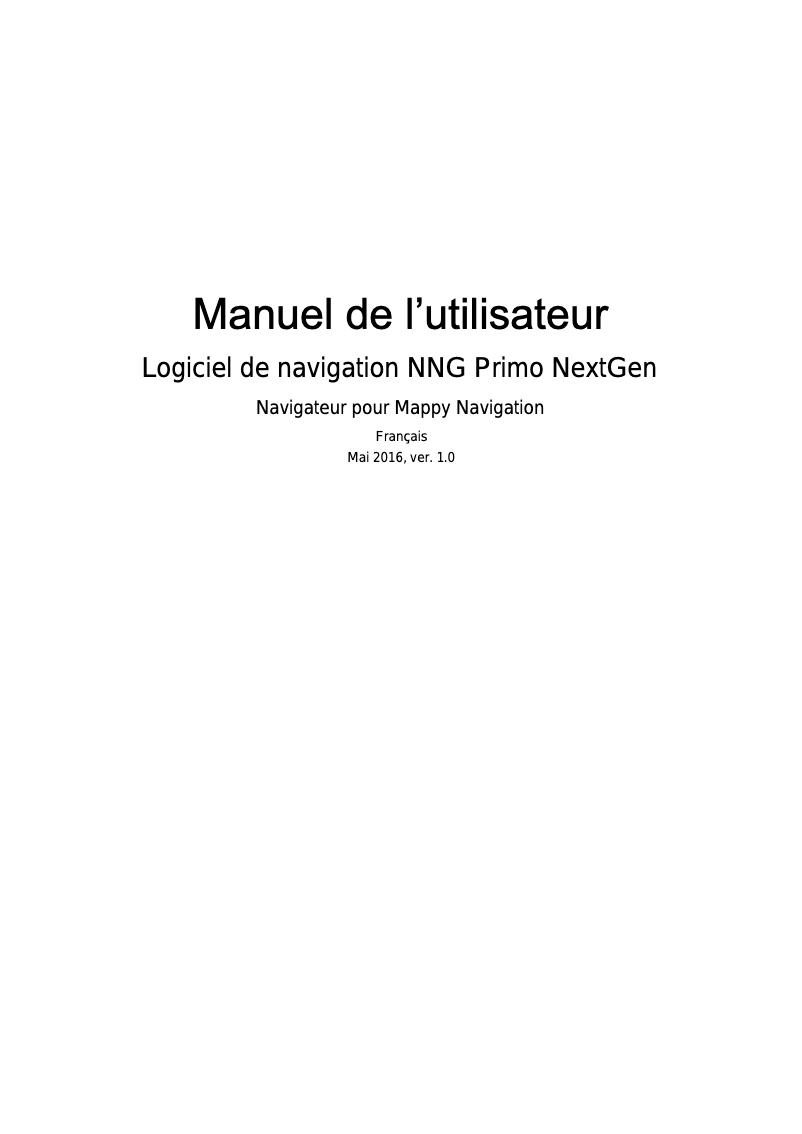 Page 1 de la notice Manuel utilisateur Mappy Iti S459