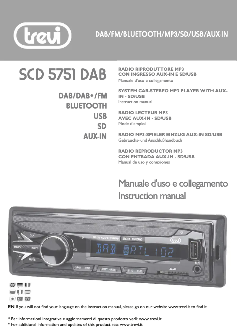 Page n°1 - Manuel utilisateur Trevi SCD 5751 DAB