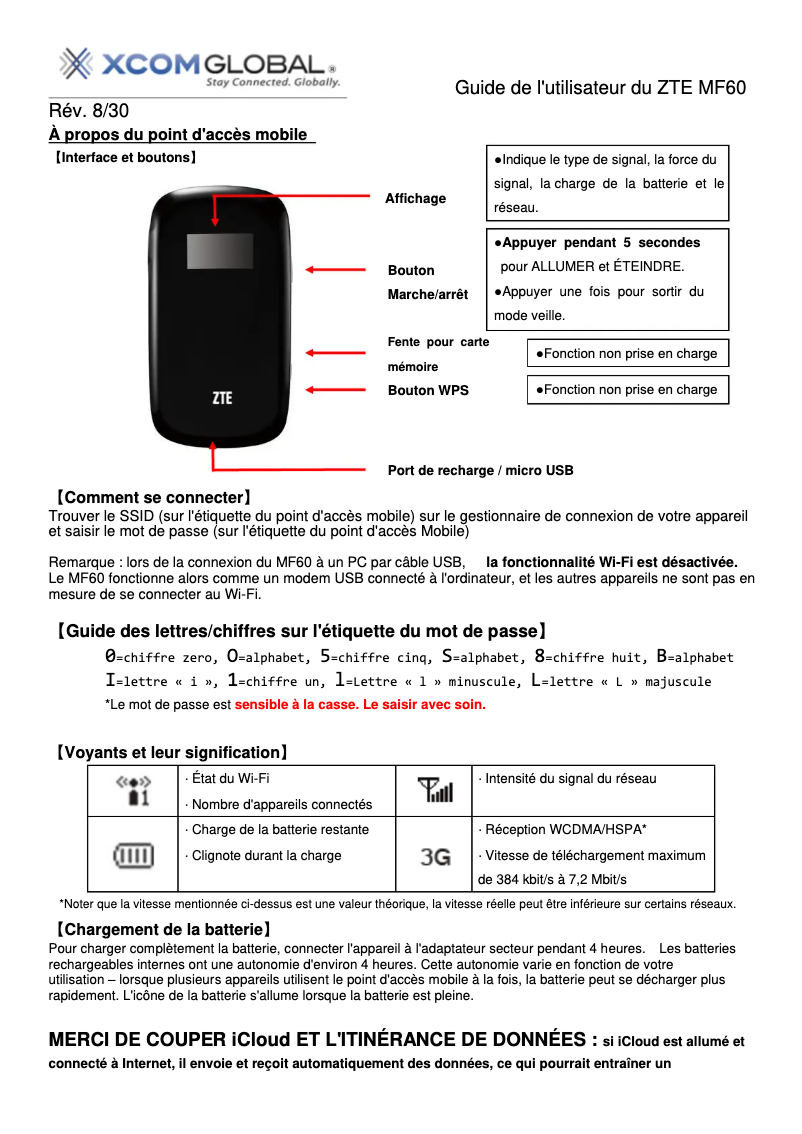 Image de la première page du manuel de l'appareil MF60