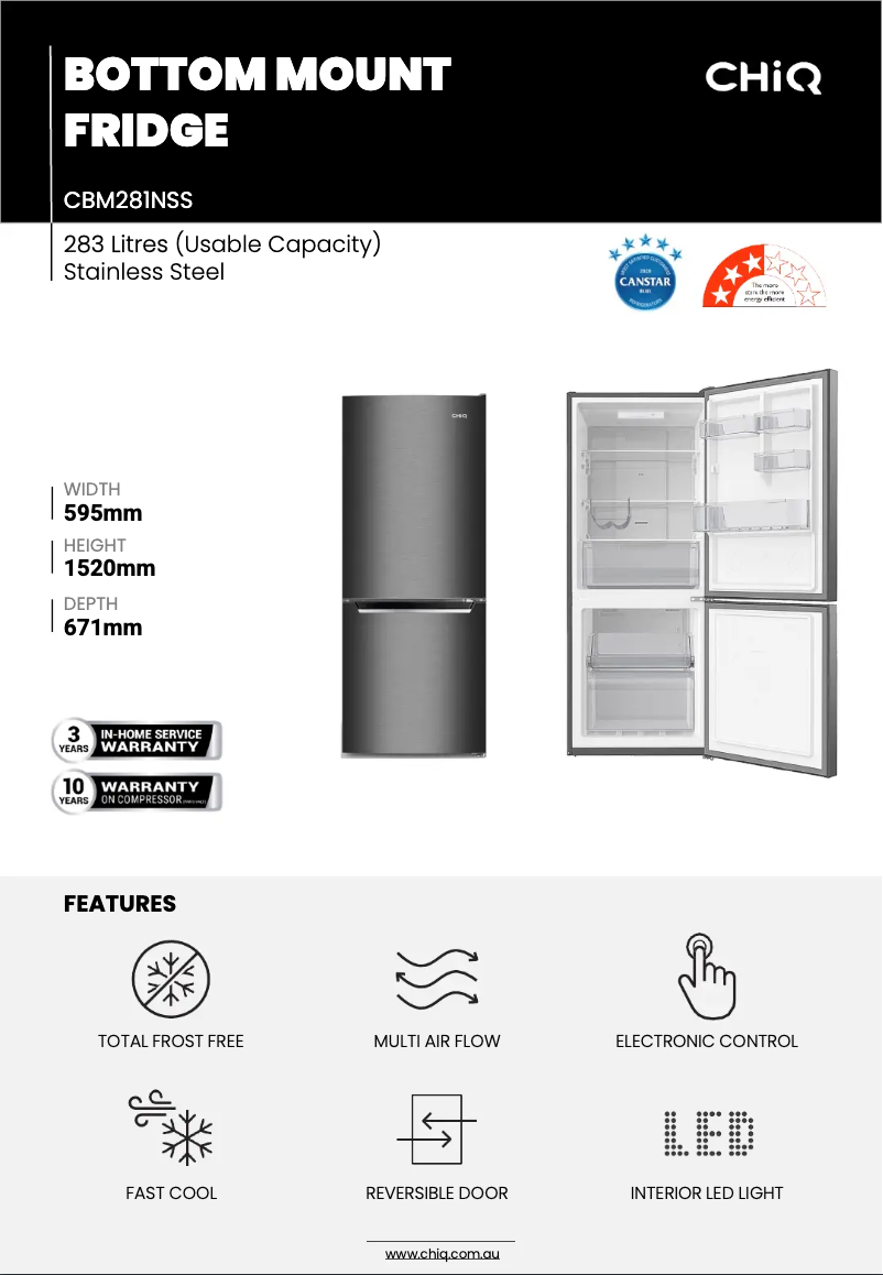 Image de la première page du manuel de l'appareil CBM281NSS