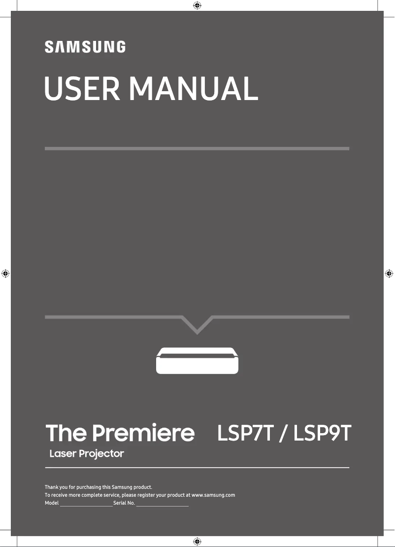 Page n°1 - Manuel utilisateur Samsung The Premiere LSP7T