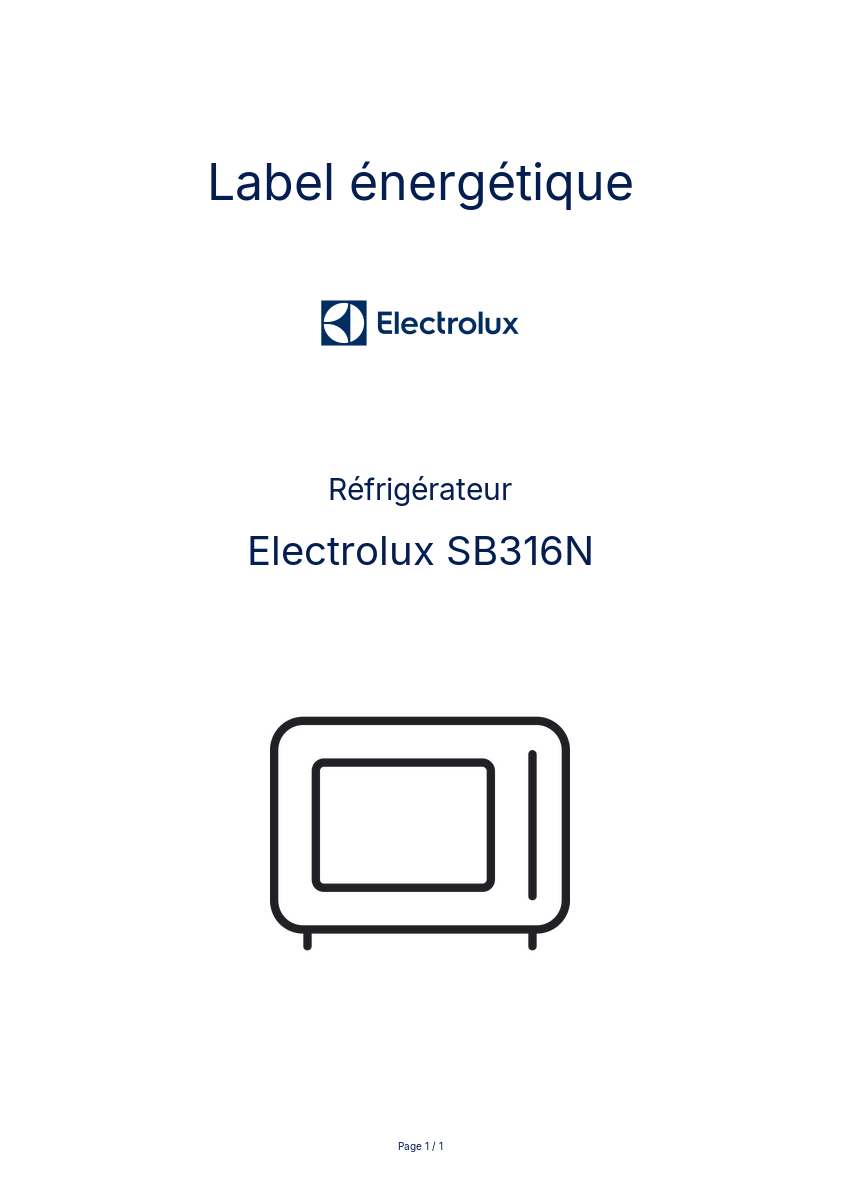 Image de la première page du manuel de l'appareil SB316N