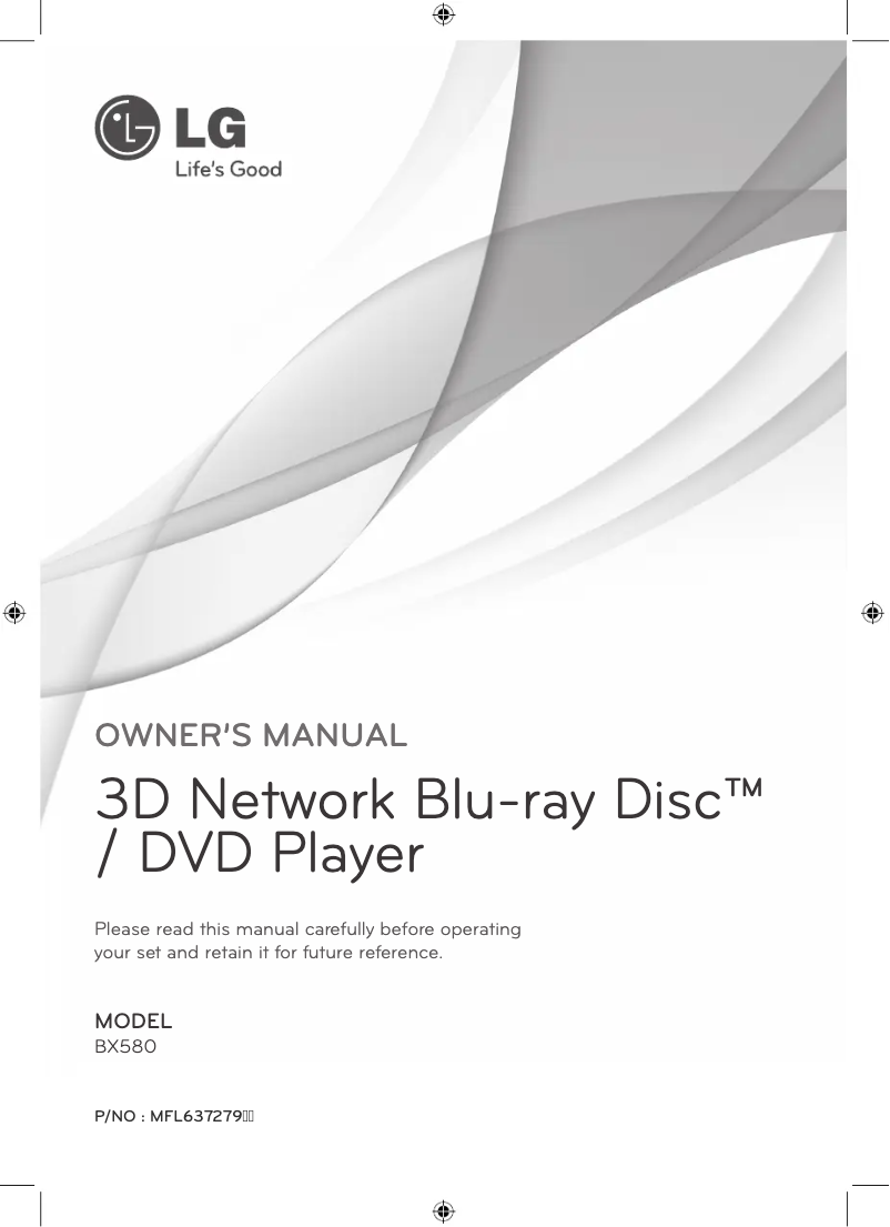 Página 1 del manual Manual de usuario LG BX581