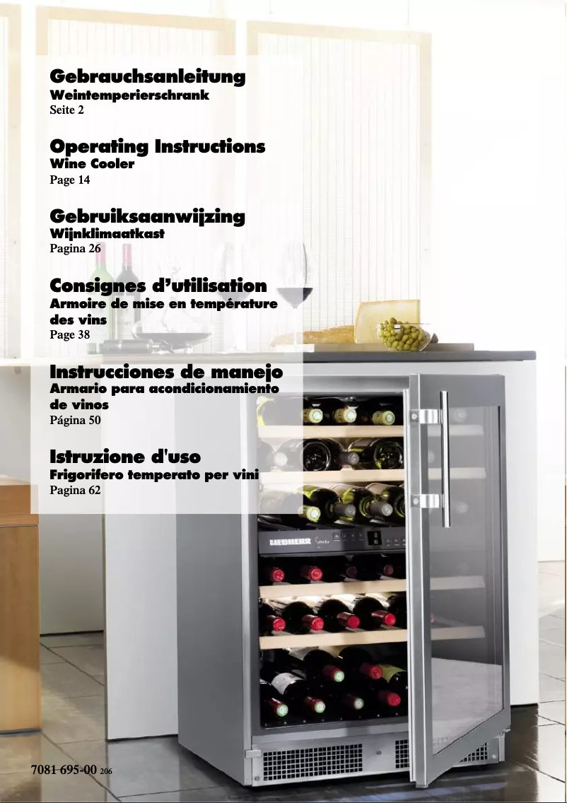 Page 1 de la notice Manuel utilisateur Liebherr WTES 1753