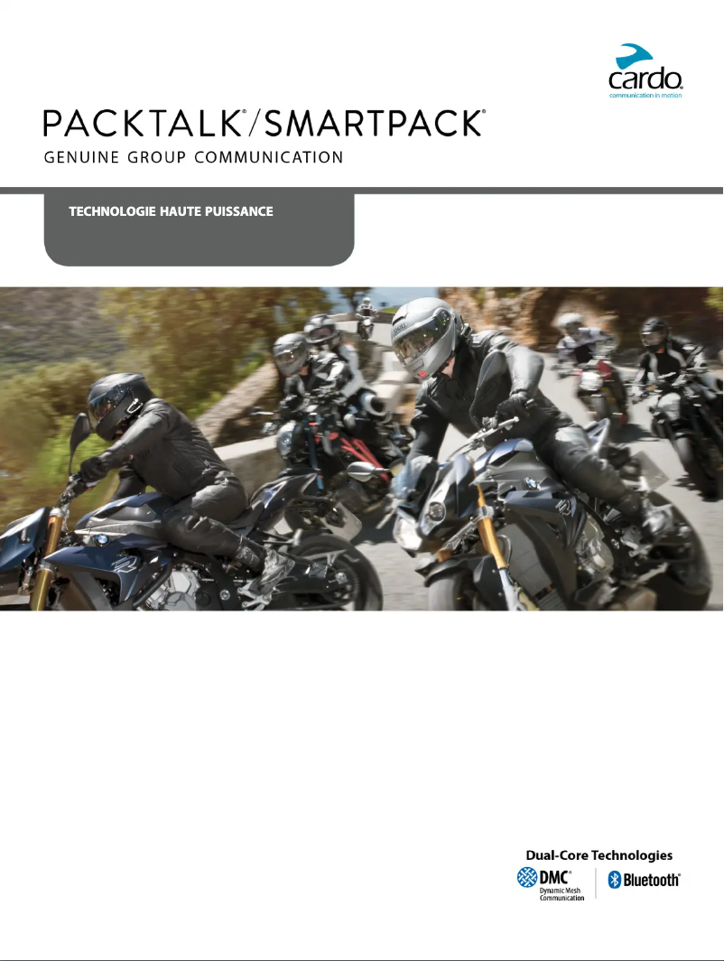 Page 1 de la notice Guide d'installation Cardo Scala Rider Smartpack
