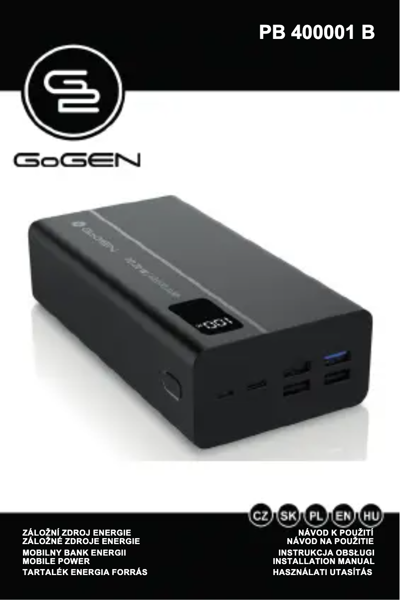 Image de la première page du manuel de l'appareil PB400001B