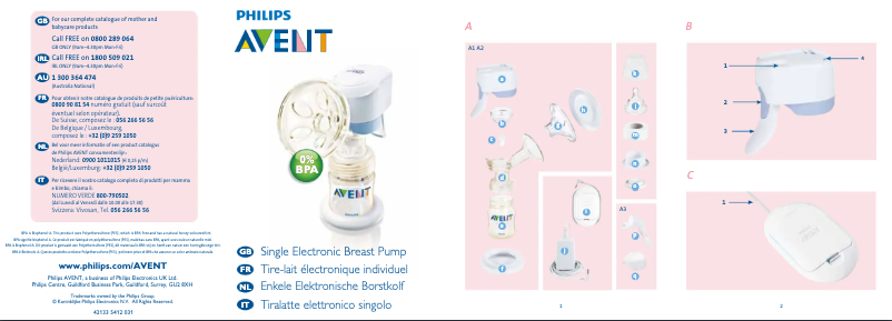 Image de la première page du manuel de l'appareil AVENT SCF162