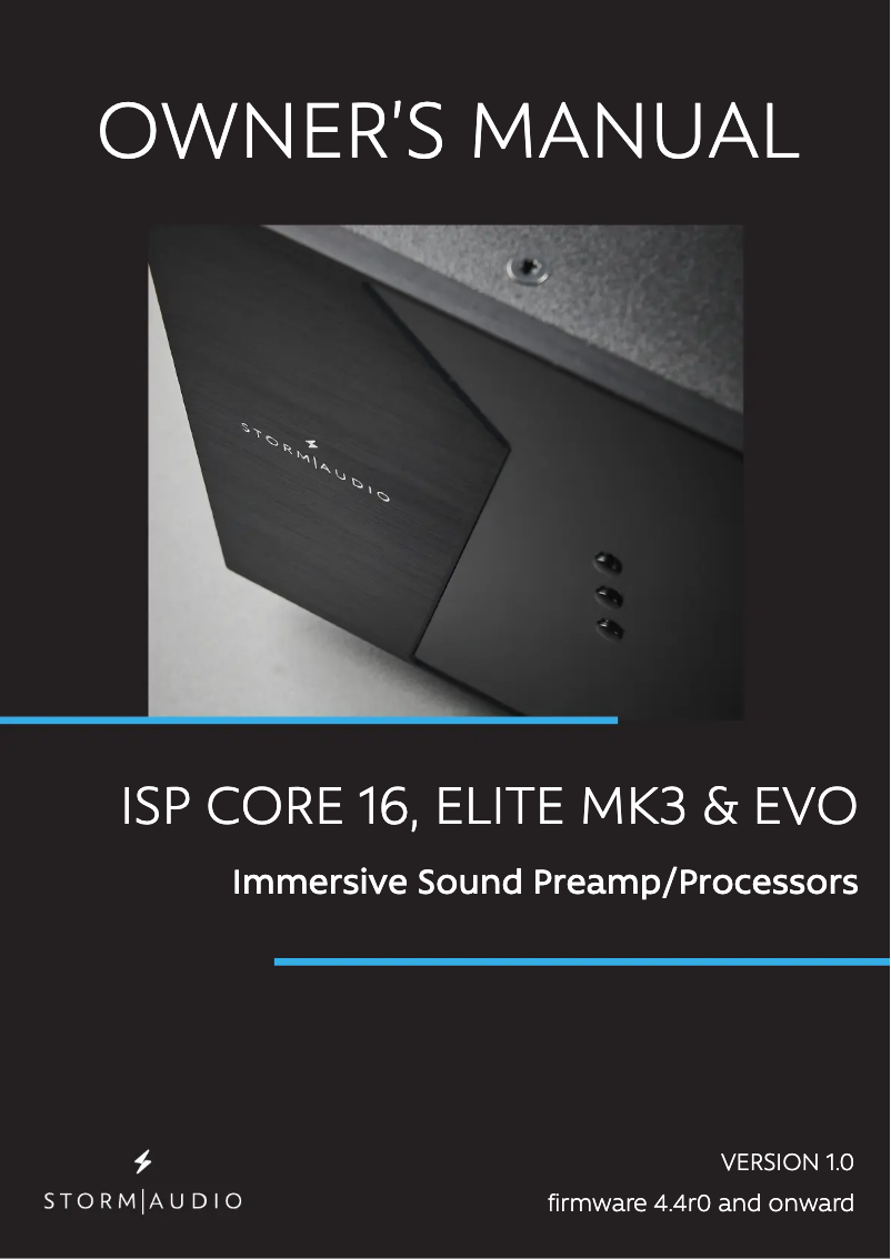 Image de la première page du manuel de l'appareil ISP Core 16